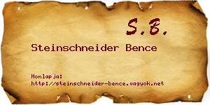 Steinschneider Bence névjegykártya